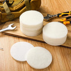 LemonRoad 5" Non Scratch Polishing Pad Hook & Loop Woven Discs, Non-Abrasive Finishing Pads, Buff & Polish Finished Surfaces, Wood Oil & Wax Application Conditioning Discs(White,15 Pcs)