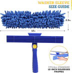 Kleen Handler Chenille Replacement Window Cleaning Squeegee Sleeves (5 Pack), Reusable & Washable Glass Cleaning Scrubber Refills