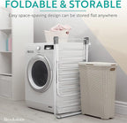 Brookstone – Extra Large – Double Spaced - 2 Tier Collapsible Clothes Drying Rack, Indoor/Outdoor Folding Hanging Garment Stand [NO Assembly - Ready Out of The Box]