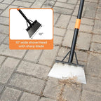 Garden Flat Shovel,Heavy Duty Weeding Tools Gardening,60" Long Handle Metal Floor Scraper,Multifunctional Cleaning Shovel for Lawn Edging, Scraping, Weed and Ice Removal