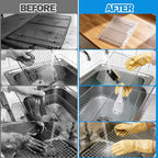 XANGNIER 9 Pack Oven Rack Cleaning Bags Kit with Brush,No Cleaner Included,Simple to Use,No Messy Hands Reusable Leakproof Soaking Cleaner Bags for Removable Metal Rack,BBQ Grills,Grill Grate