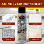 Rock Doctor Granite Polish Spray and Surface,18oz.Can Polish Tile, Marble, Kitchen Countertop, and Natural Stone Surfaces, Radiant Shine Pack of 6