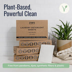 Laundry Detergent Sheets | Unscented, Hypoallergenic Laundry Strips for Sensitive Skin | Eco-Friendly, Plastic-Free Detergent for HE and Standard Machines