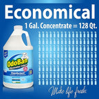 OdoBan Ready-to-Use Disinfectant and Odor Eliminator, Made in the USA, Fresh Linen Scent, Set of 2, 32 oz Spray and 1 Gallon Concentrate
