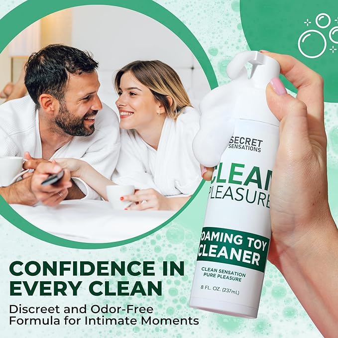 Toy Cleaner Foam 237ml – Premium Adult Toy Cleaner for Hygiene – Safe, Gentle, and Effective Toy Cleaner for All Purpose – Non-Irritating Formula – Easy-to-Use Cleaner for Adult Toys