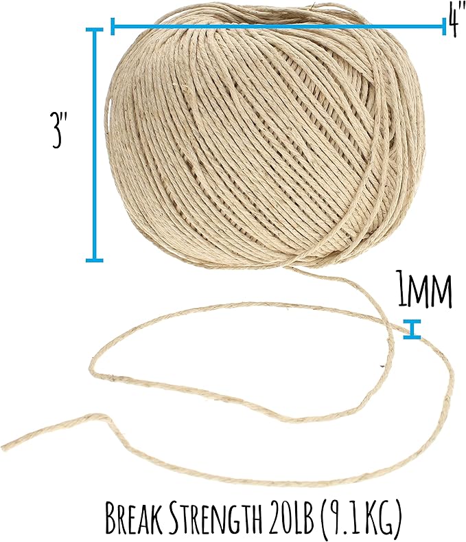 The Beadsmith 100% Hemp Cord – Natural Color – 1mm, 430 Foot Spool, 20LB Test Strength – Twine for Jewelry Making, Macrame, Paper Crafts, Gardening, Scrapbooking, Home Décor, DIY String Art & More