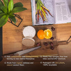 Organic Kitchen Sponges 6-Pack – Non Toxic Sponges for Dishes, Plastic Free & Natural Dish Sponge, Plant Based Cellulose & Coconut Fiber Sponge, Biodegradable, Compostable, Eco Friendly