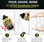 Khalifa Resin Destroyer Cleaning Solution One 16 Fl Oz Bottle - Clean & Deodorize Glass, Ceramic, Silicone & Metal - Restore Your Pieces to Perfection - Destroy Resin, Wax, Oil & Stinky Debris
