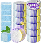18 Pack Upgraded Toilet Bowl Tablets, 12 Pcs Triple Effect Toilet Bowl Tablets + 6 Pcs Tank Cleaner With Bleach, 2:1 Toilet Bowl Cleaners Drop In Tank For Deodorizing & Descaling(18 Pack)