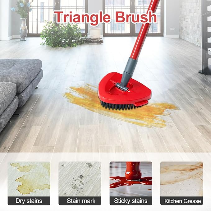 Mop Heads Replacement for Ocedar, Mop Replace Head for Ocedar EasyWring 1 Tank, Microfiber Spin Mop Refills, Include 3 Spin Mop Replacement Head Deep Cleaning Machine Washable with 2 Scrubber Mop Head