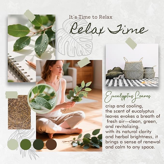 Room Spray, Eucalyptus Leaves, 4 fl oz, Air Freshener for Home, Long-Lasting Odor Eliminator for Bathroom and Office