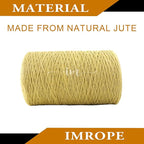 1mm x 1500 Feet Yellow Jute Rope, Twine for Gardening Tomato Climbing Plant Tie Floristry Crafts Gift Wrapping Packing Decor