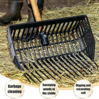 Pitch Fork Replacement Head, Metal Manure Fork for Horse, Pitchfork Head with Angled Tines for Horse Stall Poop Picking up