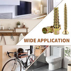 65 Packs Heavy Duty Hollow Wall Anchors with Screws, Loose Hinge and Stripped Hole Repair Kits (8x38mm)