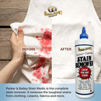 Parker & Bailey Liquid Stain Remover - Instant Stain Removal on Laundry Clothing Fabric Ink Grease Blood Grass Coffee Wine Food Carpet Upholstery Spot Cleaner Odor Free Detergent Booster, 8oz