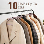 Velvet Hangers 50 Pack, Slim Non-Slip Clothes Hangers Space-Saving for Closet, Heavy Duty for Pants, Coats, Skirts, Jeans, Sweaters and More, Nylon-Flocked, Light Purple
