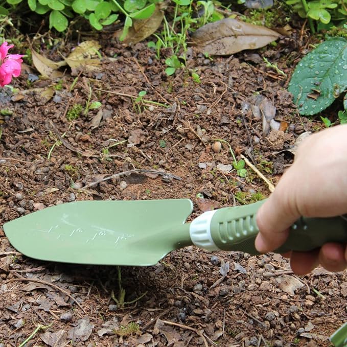 Garden Tool Shovel for Digging Gardening Trowel for Lawn Planting Alloy Spade Plastic Handle Anti Slippery