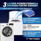 Washing Machine Cleaner Tablets for Pet Owners 28 Pack & Dishwasher Cleaner Deodorizer Descaler Tablets 28 Pack Bundle - 1 Plus Year Supply - Septic Safe Eco Friendly Formula