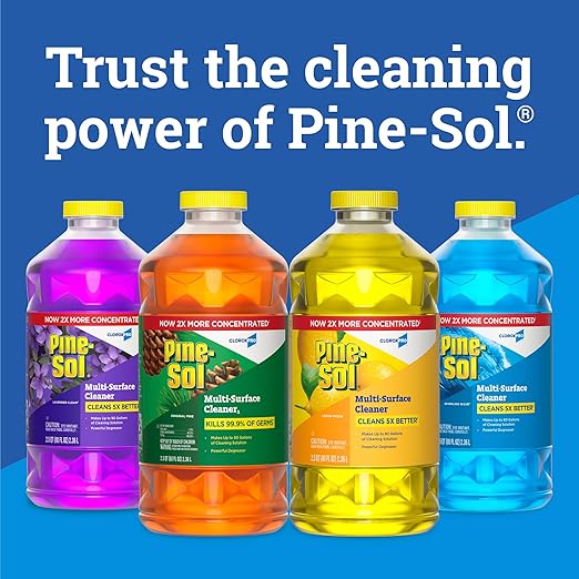 Pine-Sol Multi-Surface Cleaner, CloroxPro, 2x Concentrated Formula, All-Purpose Cleaner, Lavender Clean, 80 Fl Oz, Pack of 3
