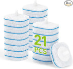 Toilet Bowl Cleaner Wand Refills Compatible with CLOROX, 21 Count Disposable Toilet Brush Refills, Replacement Heads for Toilet Cleaning System