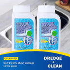 Liapu 2pcs Drain Clog Remover, Pipeline Dredging Agent, Powerful Quick Cleaning Drain Toilet Cleaner Tool, Unclog Toilet Clog And Kitchen Sink Pipe Unblocker Powder
