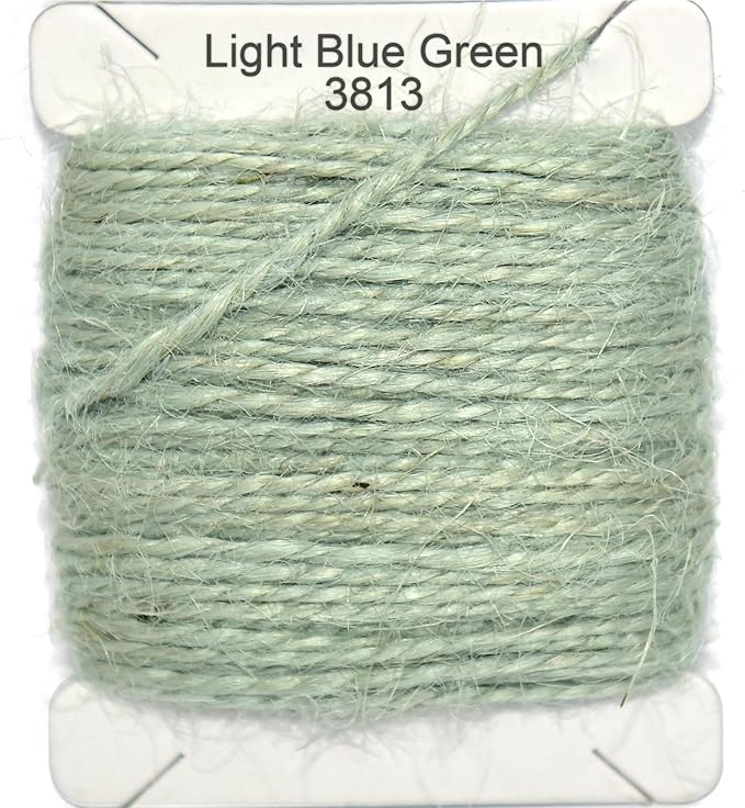 Jute Twine 15m Long Twine String for Crafts Gift Wrapping Packing Gardening Crochet Knitting Macrame Decor (Light Blue Green)