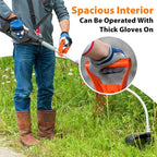 Labor-Saving Handle Tool for Lawn Leveling Rake Ergonomic Back-Saving Attachment for Garden Tools Universal Weed Eater Handle Replacement for Snow Shovels, Rakes, Lawn Trimmers, Orange