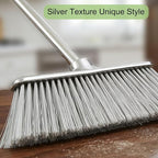 Indoor Soft Bristles Angle Sweeping Broom with Long Handle for Kitchen Hardwood Floor Cleaning (Broom)