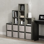 Furinno Luder Bookcase / Book / Storage, 2-Tier Cube, French Oak