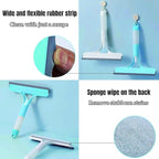 2 Pack 3 in 1 Window Cleaning Scraper, 3 in 1 Spray Squeegee, Window Squeegee Cleaner Tool with Built-in Spray Bottle and 4 Replaceable Sponges for Car Home Windows Glass and Tiles Etc