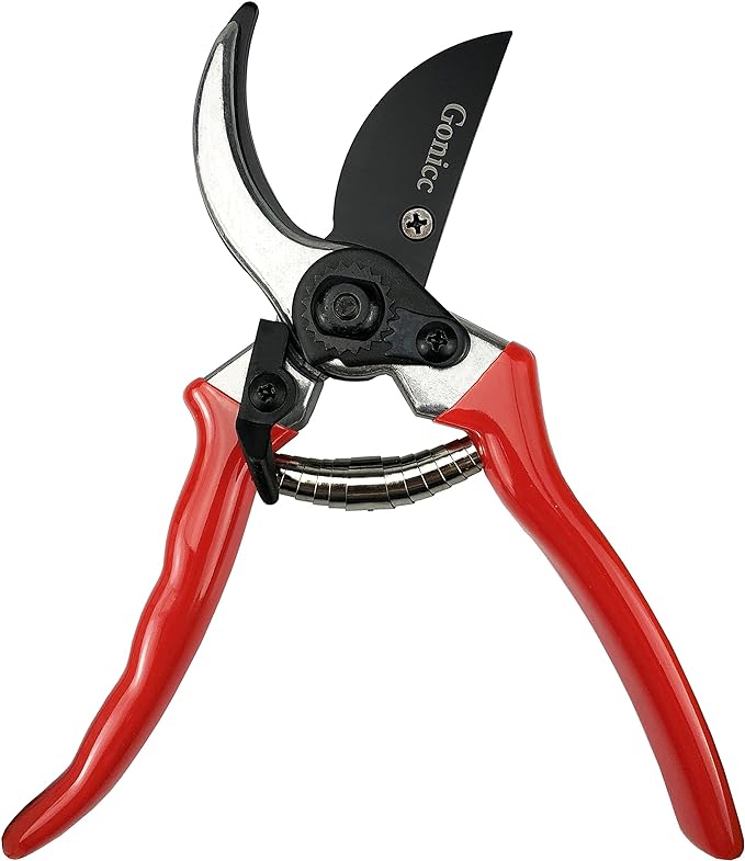 gonicc 8" Professional Sharp Bypass Pruning Shears (GPPS-1002), Tree Trimmers Secateurs,Hand Pruner, Garden Shears,Clippers For The Garden, Bonsai Scissors, Loppers