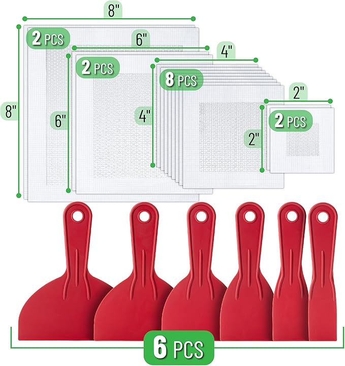 Bates- Drywall Repair Kit, 20 pcs, 2/4/6/8 Inch, Dry Wall Patch Kits, Plaster Wall Repair Patch Kit, Wall Patch Repair Kit, Drywall Hole Patch, Wall Hole Repair Kit, Drywall Patch Hole