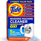 Washing Machine Cleaner by Tide, Washer Machine Cleaner with Oxi for Front and Top Loader Washer Machines, Deep Cleaning Odor Eliminator, 3 Month Supply