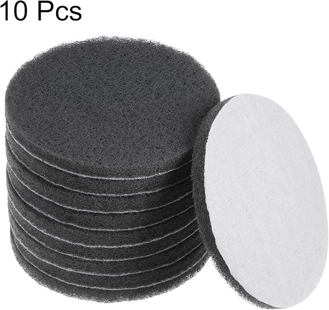 HARFINGTON 10pcs Drill Power Brush 5 inch Tile Scrubber Scouring Pads 1000-1200 Grit for Bathroom Kitchen Household Cleaning