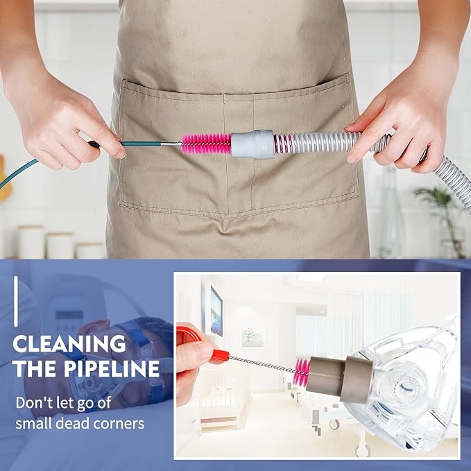 Cpap Mask Brush, Flexible Long Brushes for Cleaning Tubes,Dual Flex End CPAP Cleaner Brush -Stronger Stainless Tube Brush,Cpap Cleaning Supplies Cleaner Brush Kit