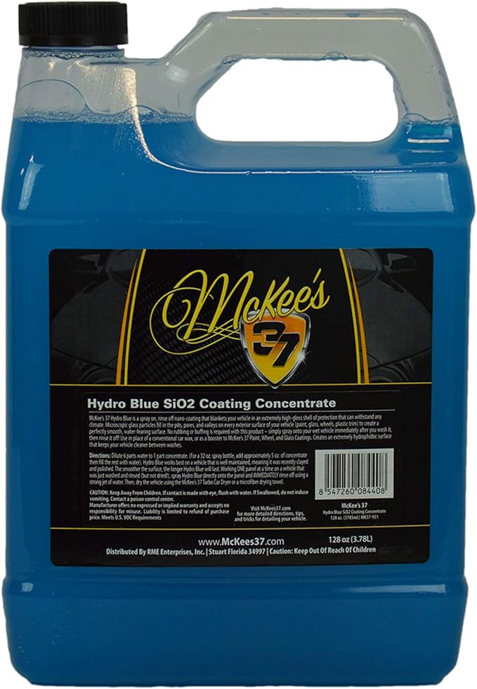 McKee's 37 MK37-931 Hydro Blue Concentrate SiO2 Coating, 128 oz.