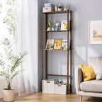 AmazerBath Bamboo Over The Toilet Storage Shelf, Over Toilet Bathroom Organizer Rack, 3-Tier Bathroom Shelves Over Toilet, Space Saver, Walnut Brown