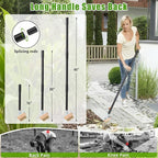DEROFIT Crack Weeder Moss Remover Brush with 45 inch Handle,Manual Crevice Weeding Tool Stand Weed Puller Grout Brush for Deck,Patio,Sidewalk, Walkway,Driveway, Paving,Crevice Cleaning Tool