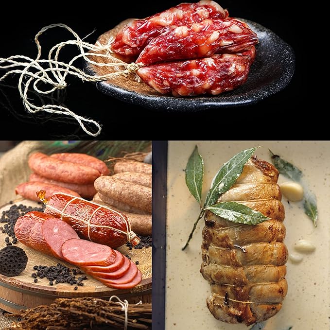 Benvo 656 Feet Cotton Cooking String 2mm Natural Jute Twine 2 Ply String Rope Cord for Baking, Butchers, Sausage, DIY Arts and Crafts - Beige