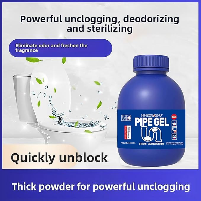 Professional Grade Drain Cleaner, Heavy Duty Pipe Unblocker for Kitchen Sink, Shower, Bathtub, Chemical Drain Opener (2)