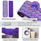 Mops for Floor Cleaning, Wet and Dry Spray Mop with Refillable Spray Bottle and 3 Washable Microfiber Pads Home or Commercial Use Flat Mop for Hardwood Laminate Wood Ceramic, Purple