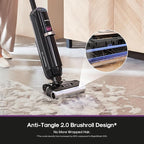 Eureka Cordless Wet Dry Vacuum Cleaner and Mop,170° Reclinable,185°F Hot Air Self-Cleaning Vacuum,Long Run Time,Great for Hard Floors Pet Hair Sticky Messes，RapidWash 730, Purple