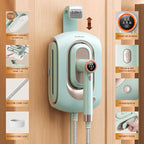 Newbealer 2In1 Pro Steam Station Iron, 1550W Turbo 3-level Steam & 3 Dry Heat Modes for Clothes, 30s Heat Up, 1.2L Detachable Tank, Auto-Off, Self Cleaning, Commercial-Grade for Home & Hotel (Green)