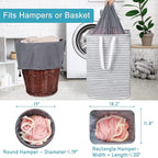 Polecasa Heavy Duty Extra Large Mesh Laundry Bags with ID Tag and Locking Drawstring Closure - 2 Pack, 30 x 36 inches - Laundry Hamper Liner, Washable Laundry Bag for Travel, Sports, Dorms (Grey)