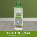 Bona Multi-Surface Floor Cleaner Refillable Spray Mop Cartridge, for Stone Tile Laminate and Vinyl LVT/LVP, 34 Fl Oz (Pack of 2)