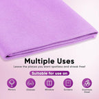 HOMEXCEL Microfiber Glass Cleaning Cloth 12 PK, Lint Free Streak Free, Reusable Cleaning Cloth for Cleaning Windows, Glasses, Mirrors, Screens, Stainless Steel, and More Purple-12”×12”