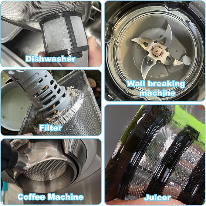 Palksky Washing Machine Cleaning Brush Set, Front Load Washer Machine Cleaner Accessories with 1PCS Drum Slot Cleaner Brushes and 5PCS Crevice Cleaning Brush for Washer Rubber Seal