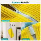 Shoe Washing Machine Bag for Washer & Dryer, Large Shoe Bag for Washing Machine Plush Fibers laundry Bag for Sneakers, Tennis Shoes and Gym shoes, Yellow(2PCS)