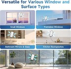 Fmart T11 Window Cleaning Robot, 5300PA Suction, Automatic 4-Way Spraying System, Triple Safety Protection, Smart Navigation, Remote Control, for All Smooth Surfaces, Includes 10 Cleaning Pads. (2025)