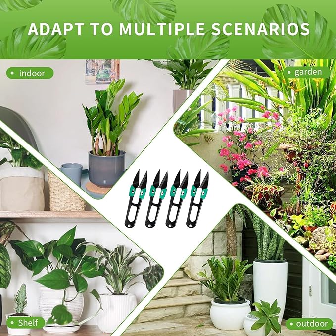 HAISHANG 4Pcs Bonsai Pruning Scissors Garden Plant Trimming Sewing Scissors Yarn Thread Snips,Small Pruning Shears Stainless Steel Pruners Trimmers Gardening Supplies
